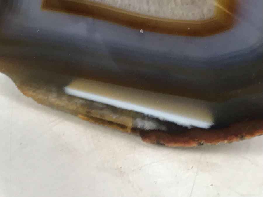 (3) Polished Geode Rocks And Pair Of Shell Boxes [Photo 7]