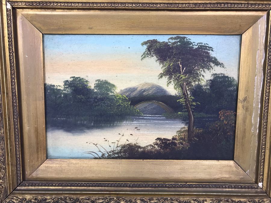 Vintage Original Plein Air Oil Painting 12 X 8 [Photo 2]