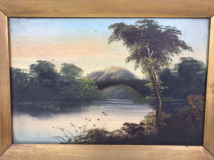 Vintage Original Plein Air Oil Painting 12 X 8 [Photo 3]