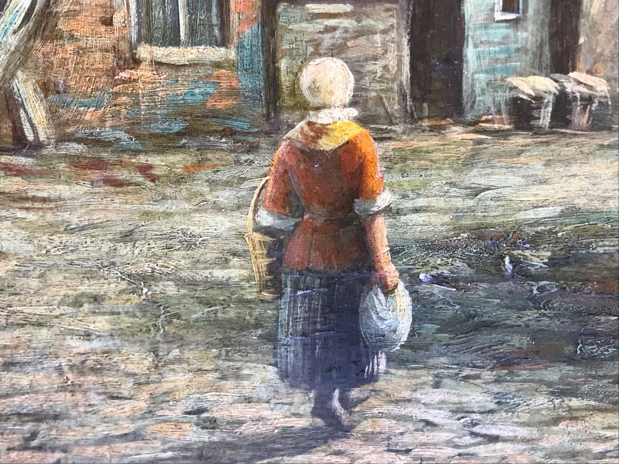 Original Antique Oil Painting On Board In Stunning Gilded Frame 11 X 14 [Photo 6]