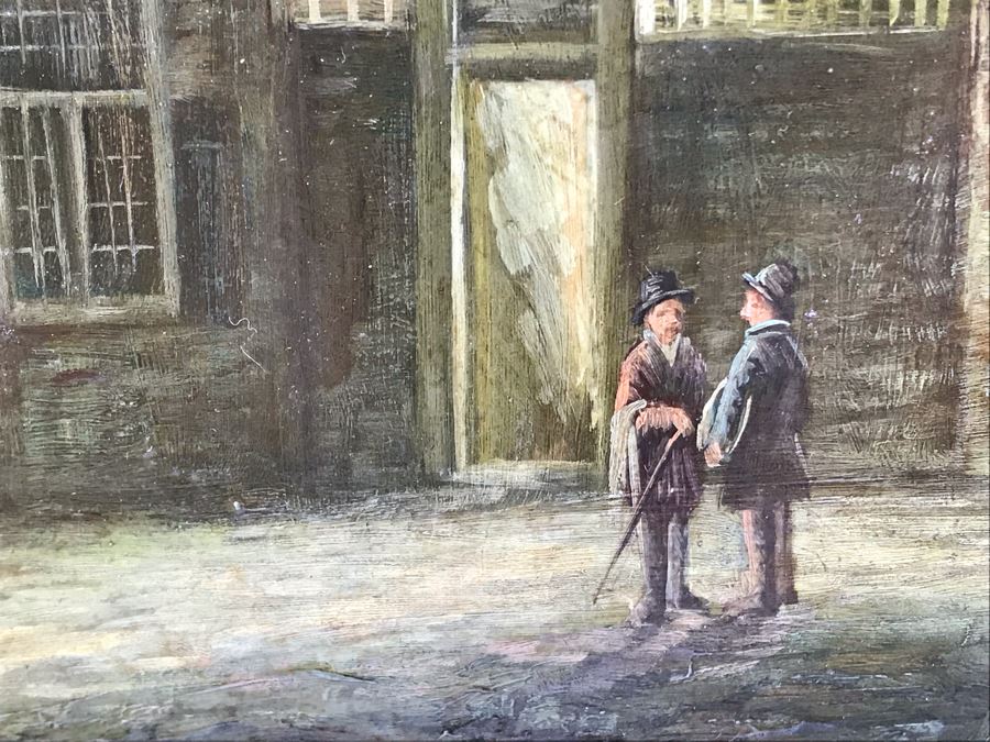 Original Antique Oil Painting On Board In Stunning Gilded Frame 11 X 14 [Photo 7]