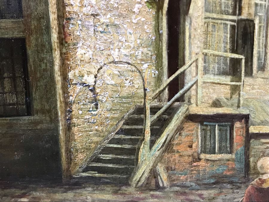 Original Antique Oil Painting On Board In Stunning Gilded Frame 11 X 14 [Photo 13]