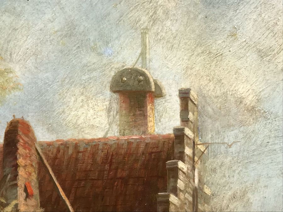 Original Antique Oil Painting On Board In Stunning Gilded Frame 11 X 14 [Photo 10]