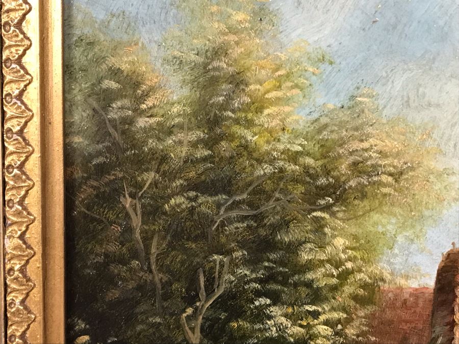 Original Antique Oil Painting On Board In Stunning Gilded Frame 11 X 14 [Photo 11]