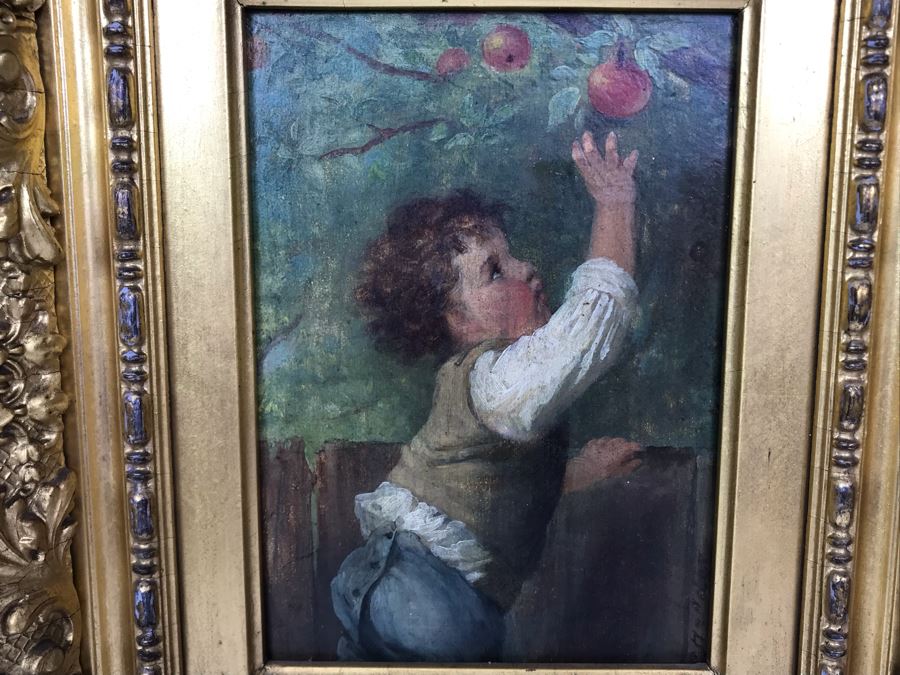 Original Oil Painting On Board By E. Melder In Stunning Gilded Frame 5 X 7 [Photo 8]
