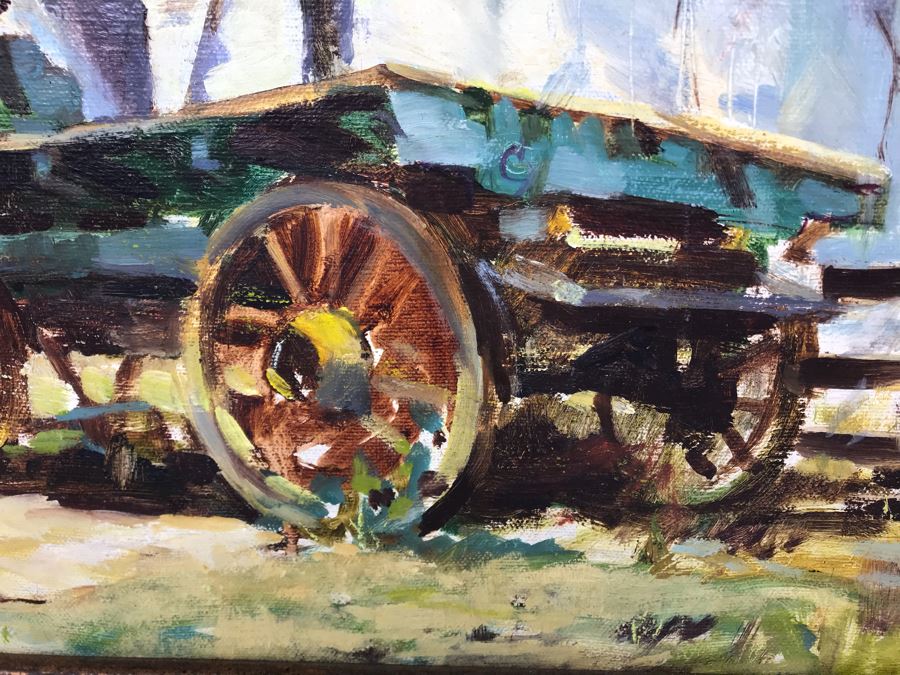 Original Vintage 1975 Signed Plein Air Oil Painting 'Leonis Adobe' By Marcy Fitzgerrell (1917-2003) (One Of First Woman Animators At Walt Disney Studios) Client Paid $2,400 [Photo 10]