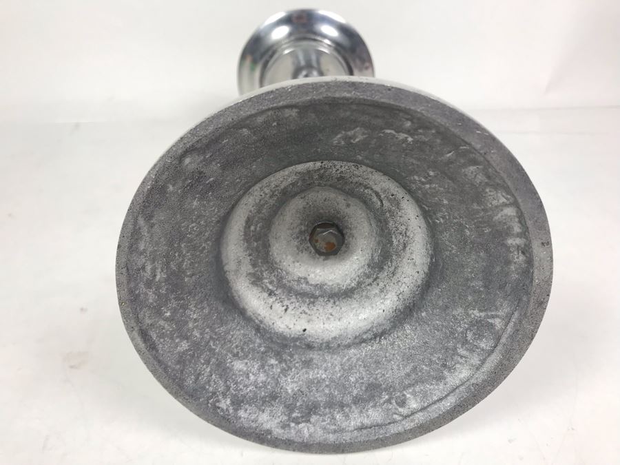 Large Pewter Candlestick 16H [Photo 5]