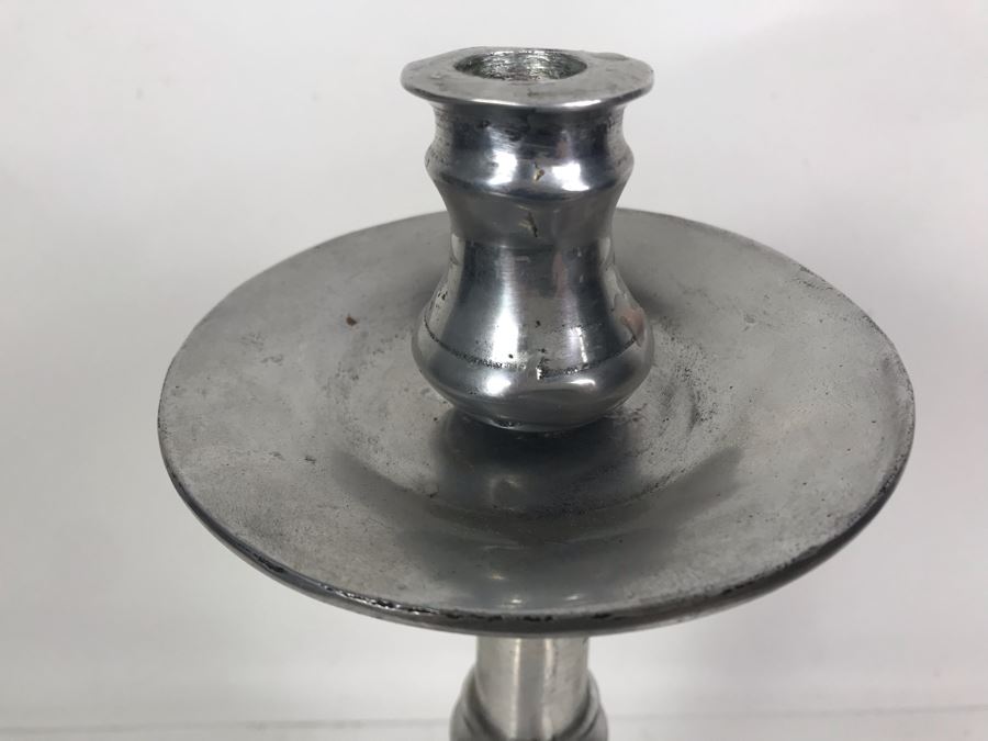 Large Pewter Candlestick 16H [Photo 2]
