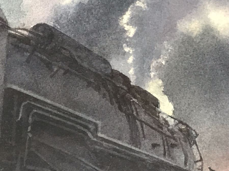 Original Watercolor Railroad Painting Titled 'Departures' By Ted Rose (1940-2002) Santa Fe, New Mexico 12 X 16 Client Paid $3,000 See Photos For Receipt [Photo 13]