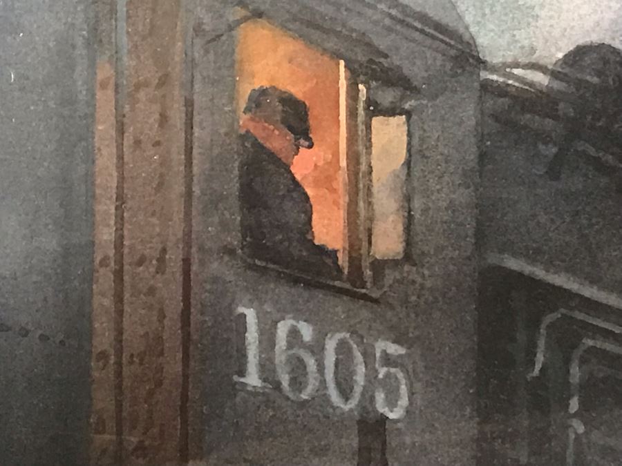 Original Watercolor Railroad Painting Titled 'Departures' By Ted Rose (1940-2002) Santa Fe, New Mexico 12 X 16 Client Paid $3,000 See Photos For Receipt [Photo 11]