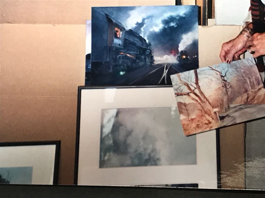 Original Watercolor Railroad Painting Titled 'Departures' By Ted Rose (1940-2002) Santa Fe, New Mexico 12 X 16 Client Paid $3,000 See Photos For Receipt [Photo 21]