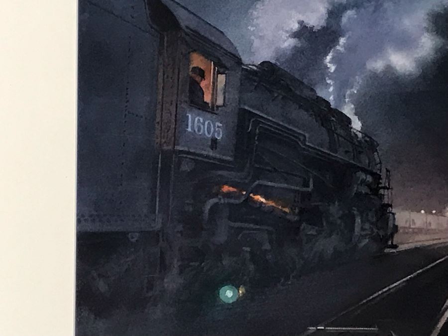 Original Watercolor Railroad Painting Titled 'Departures' By Ted Rose (1940-2002) Santa Fe, New Mexico 12 X 16 Client Paid $3,000 See Photos For Receipt [Photo 7]