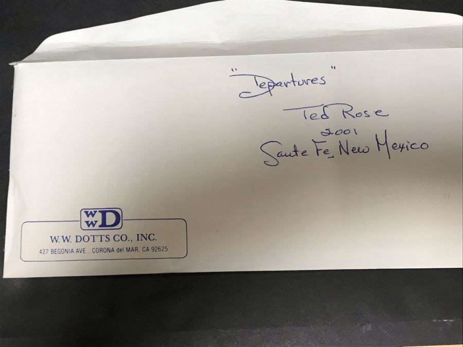 Original Watercolor Railroad Painting Titled 'Departures' By Ted Rose (1940-2002) Santa Fe, New Mexico 12 X 16 Client Paid $3,000 See Photos For Receipt [Photo 17]