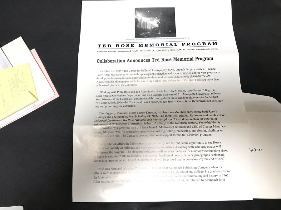 Original Watercolor Railroad Painting Titled 'Departures' By Ted Rose (1940-2002) Santa Fe, New Mexico 12 X 16 Client Paid $3,000 See Photos For Receipt [Photo 19]