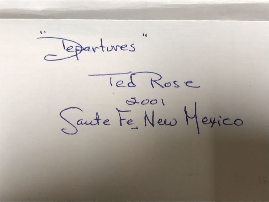 Original Watercolor Railroad Painting Titled 'Departures' By Ted Rose (1940-2002) Santa Fe, New Mexico 12 X 16 Client Paid $3,000 See Photos For Receipt [Photo 18]