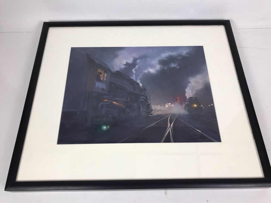 Original Watercolor Railroad Painting Titled 'Departures' By Ted Rose (1940-2002) Santa Fe, New Mexico 12 X 16 Client Paid $3,000 See Photos For Receipt [Photo 6]