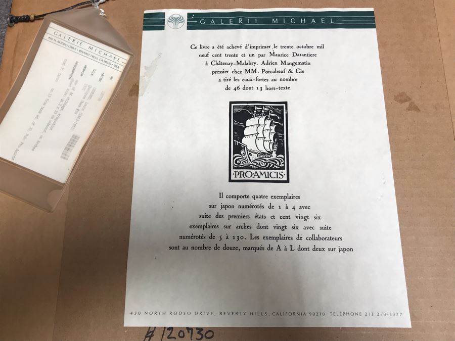 Louis Legrand (1863-1951) Quelques Unes #38 No. 13 From Book Edition Of 30 1931 - 6.5 X 8.5 [Photo 17]