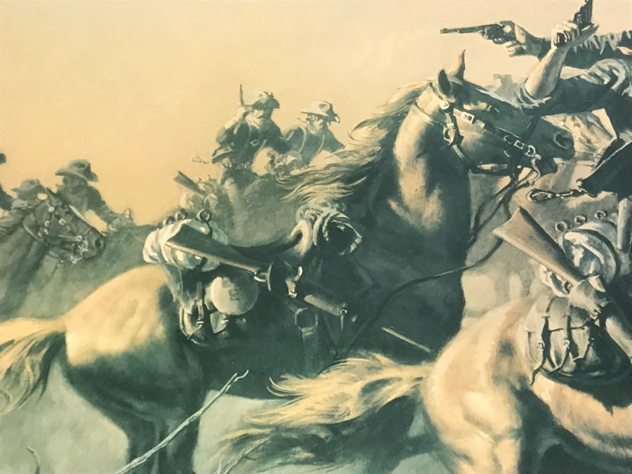 Frank McCarthy (1924-2002) Limited Edition Print Titled 'Under Hostile Fire' Hand Signed 26.5 X 18 No. 677 Of 1000 [Photo 7]