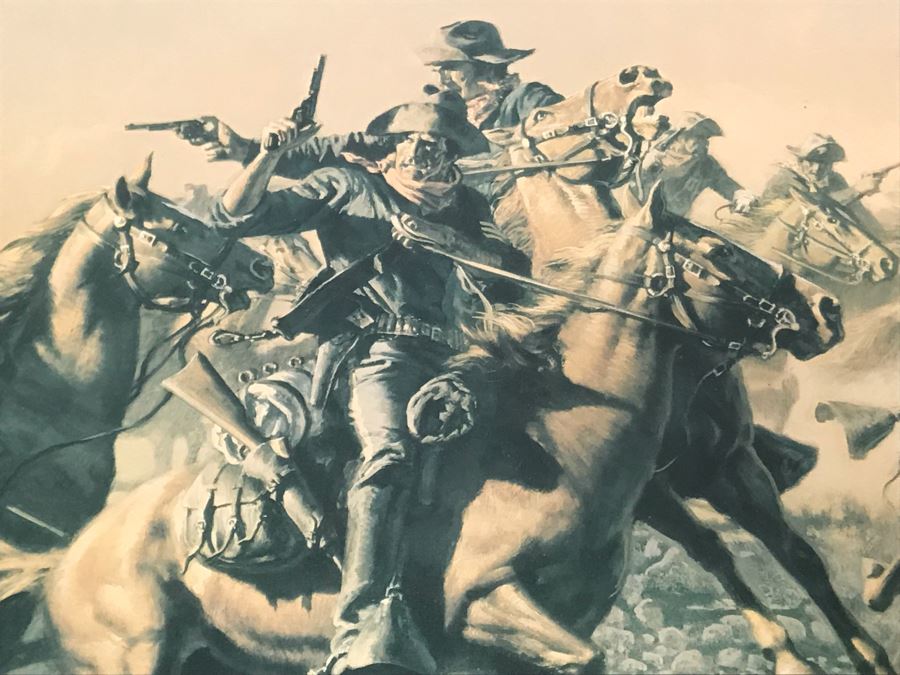 Frank McCarthy (1924-2002) Limited Edition Print Titled 'Under Hostile Fire' Hand Signed 26.5 X 18 No. 677 Of 1000 [Photo 13]