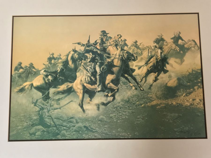 Frank McCarthy (1924-2002) Limited Edition Print Titled 'Under Hostile Fire' Hand Signed 26.5 X 18 No. 677 Of 1000 [Photo 20]