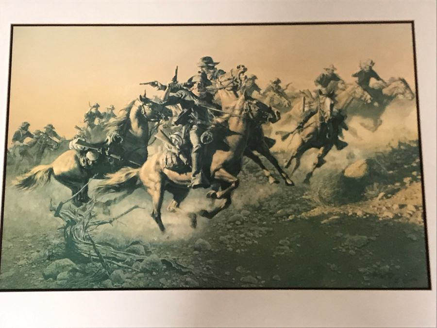 Frank McCarthy (1924-2002) Limited Edition Print Titled 'Under Hostile Fire' Hand Signed 26.5 X 18 No. 677 Of 1000 [Photo 2]