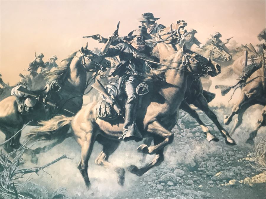 Frank McCarthy (1924-2002) Limited Edition Print Titled 'Under Hostile Fire' Hand Signed 26.5 X 18 No. 677 Of 1000 [Photo 4]