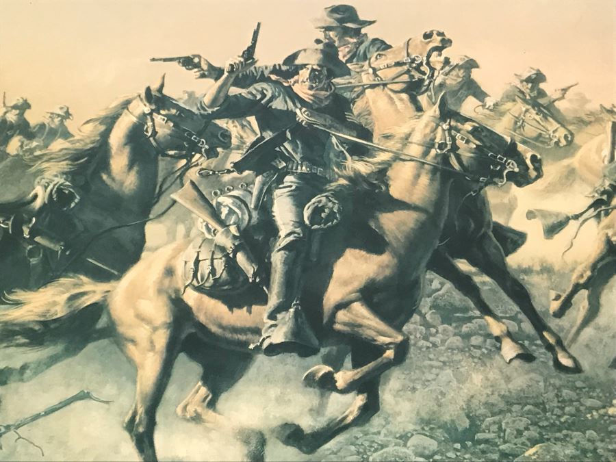 Frank McCarthy (1924-2002) Limited Edition Print Titled 'Under Hostile Fire' Hand Signed 26.5 X 18 No. 677 Of 1000 [Photo 14]