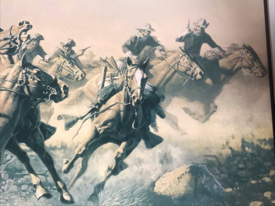 Frank McCarthy (1924-2002) Limited Edition Print Titled 'Under Hostile Fire' Hand Signed 26.5 X 18 No. 677 Of 1000 [Photo 5]