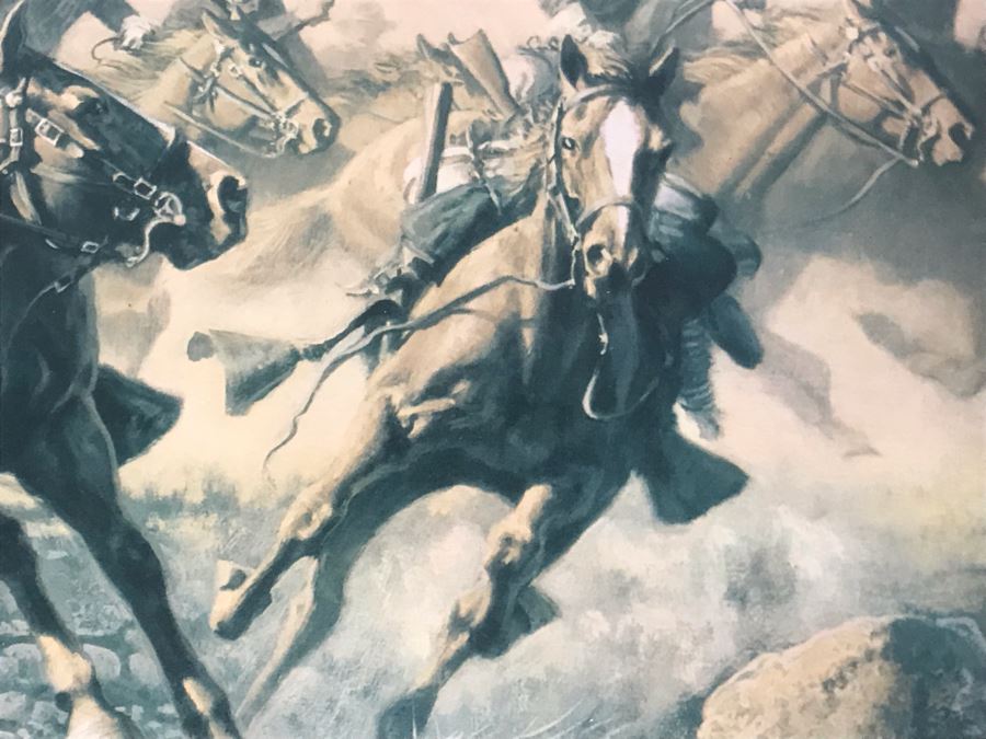 Frank McCarthy (1924-2002) Limited Edition Print Titled 'Under Hostile Fire' Hand Signed 26.5 X 18 No. 677 Of 1000 [Photo 6]