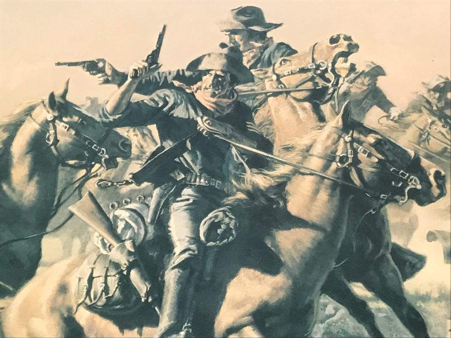 Frank McCarthy (1924-2002) Limited Edition Print Titled 'Under Hostile Fire' Hand Signed 26.5 X 18 No. 677 Of 1000 [Photo 3]