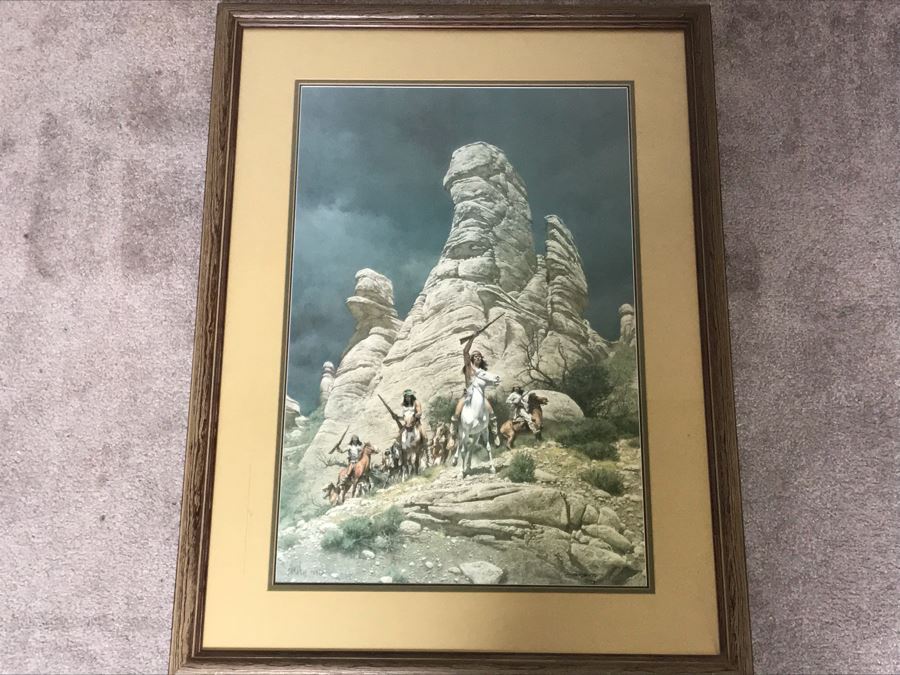 Frank McCarthy (1924-2002) Limited Edition Print Titled 'The Savage Taunt' Hand Signed 17.5 X 27 No. 544 Of 1000 [Photo 2]