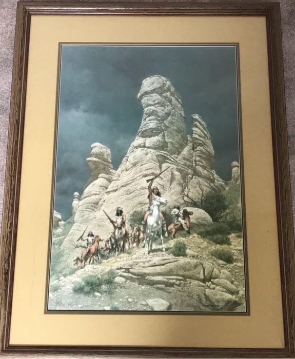 Frank McCarthy (1924-2002) Limited Edition Print Titled 'The Savage Taunt' Hand Signed 17.5 X 27 No. 544 Of 1000 [Photo 1]