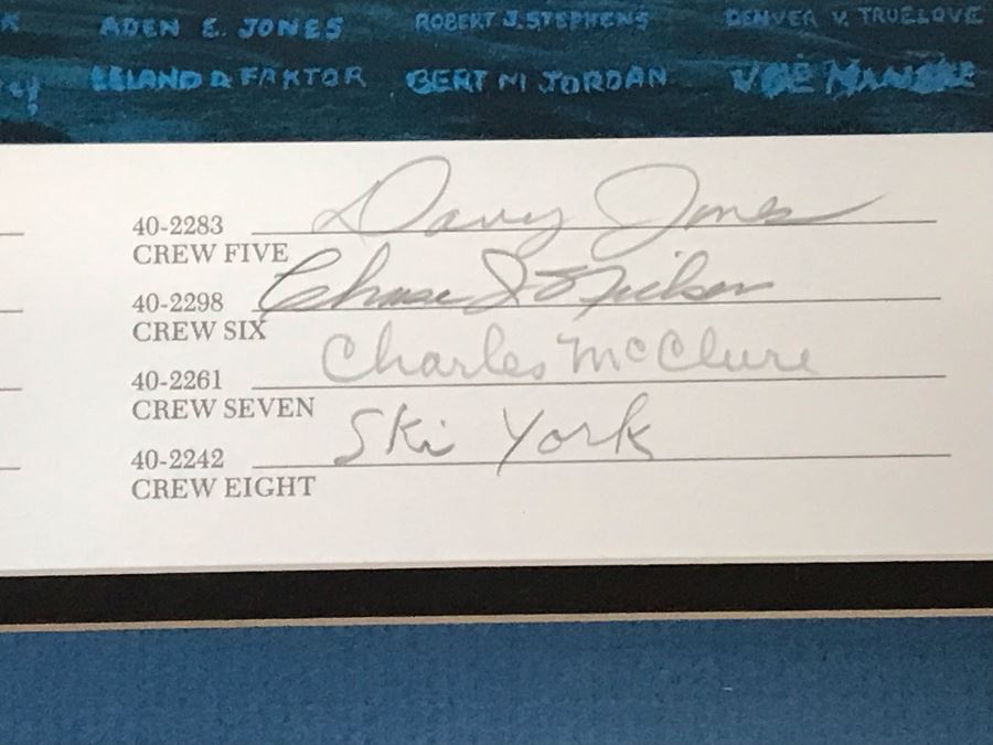William S. Phillips Limited Edition Print Titled 'The Giant Begins To Stir' Inbound: Lt. Col. James H. Doolittle's B-25 Leads The Tokyo Raiders Across The Coast Of Japan No. 531 Of 1250 Signed By Artist And Signed By 16 Crew Members 27.5 X 22.5 [Photo 6]