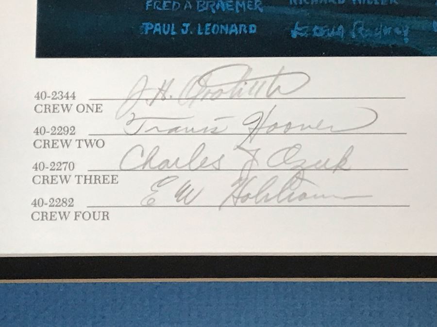 William S. Phillips Limited Edition Print Titled 'The Giant Begins To Stir' Inbound: Lt. Col. James H. Doolittle's B-25 Leads The Tokyo Raiders Across The Coast Of Japan No. 531 Of 1250 Signed By Artist And Signed By 16 Crew Members 27.5 X 22.5 [Photo 5]
