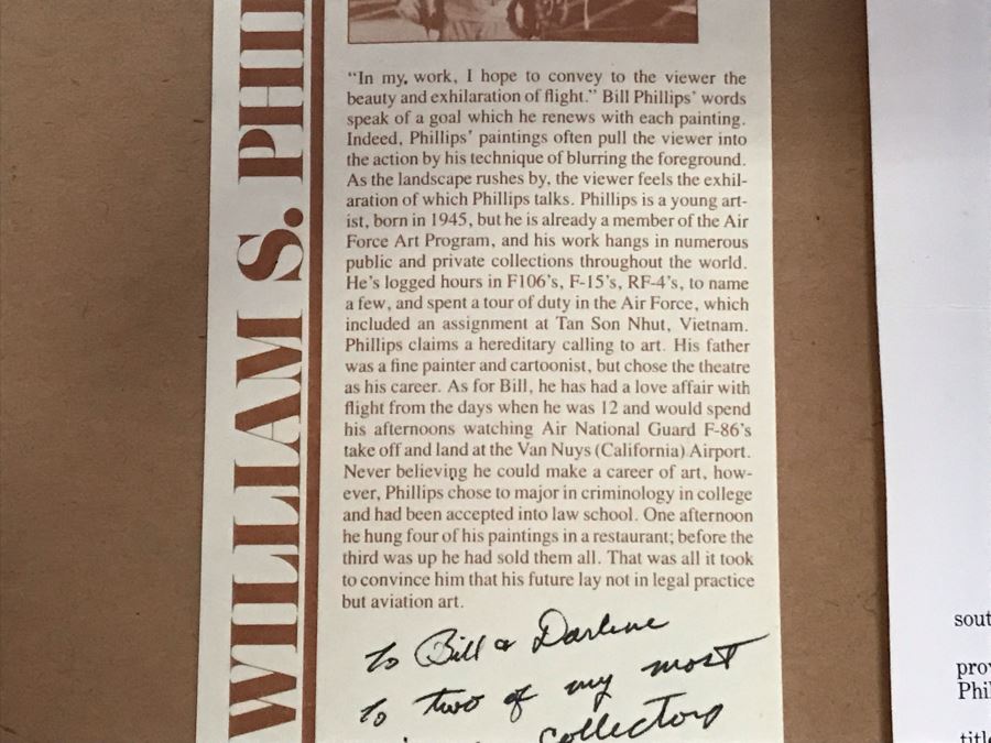 William S. Phillips Limited Edition Print Titled 'Hellfire Corner' Battle South Of London No. 942 Of 1250 Signed By Artist And Signed By Crew Members Including (1) American Signature, (4) British Signatures And (4) German Signatures 27 X 23 - See Photos [Photo 22]