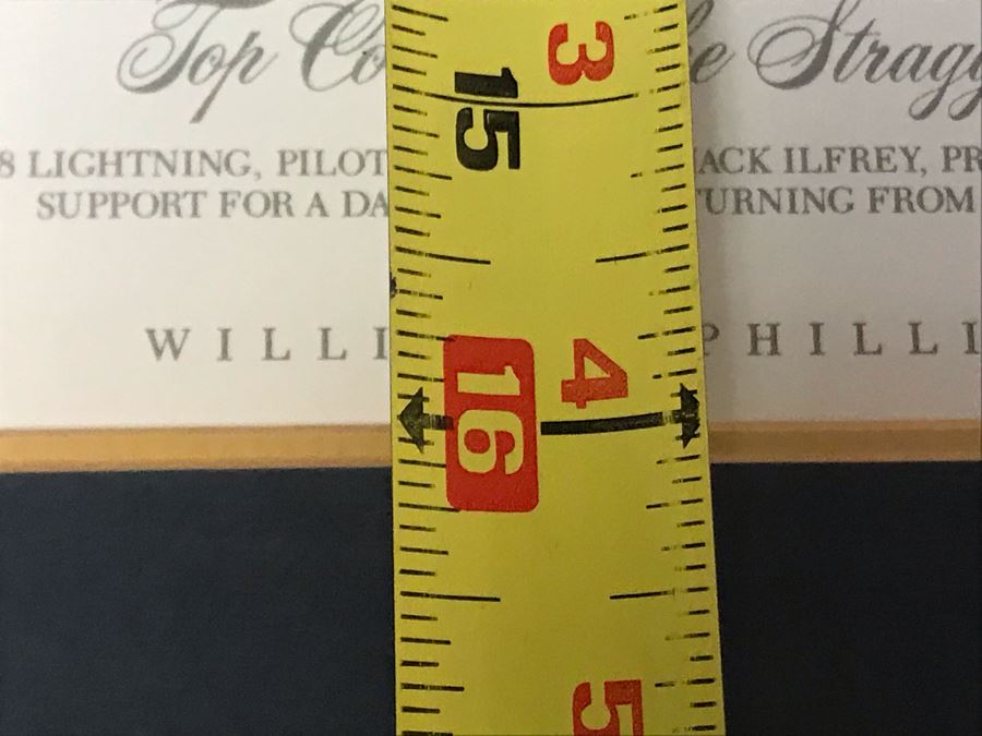 William S. Phillips Limited Edition Print Titled 'Top Cover For The Straggler' P-38 Lightning Piloted By Captain Jack Ilfrey Provides Fighter Support For B-17 Returning From Germany No. 207 Of 1000 Signed By Artist And Signed By Jack Ilfrey 28 X 16 [Photo 16]