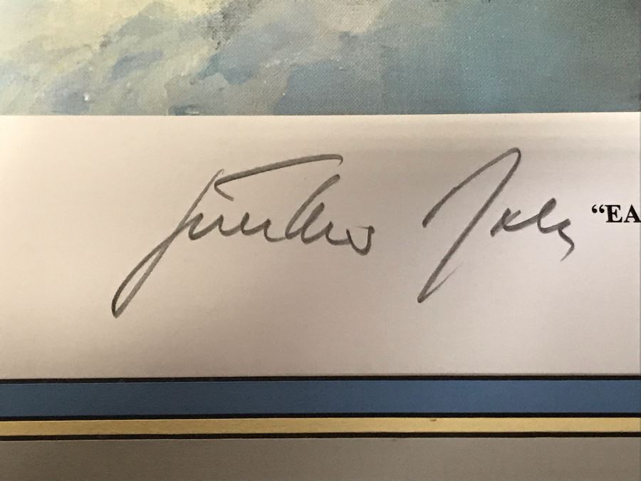 Robert Taylor L.E. Print Titled 'Eagles High' No. 189 Of 1000 Signed By Artist And Signed By Six Famous Fighter Pilots RAF: Johnnie Johnson, Pete Brothers, Geoffrey Page - Luftwaffe: Adolf Galland, Gunther Rall, Johannes Steinhoff 33 X 24 - See Photos [Photo 19]