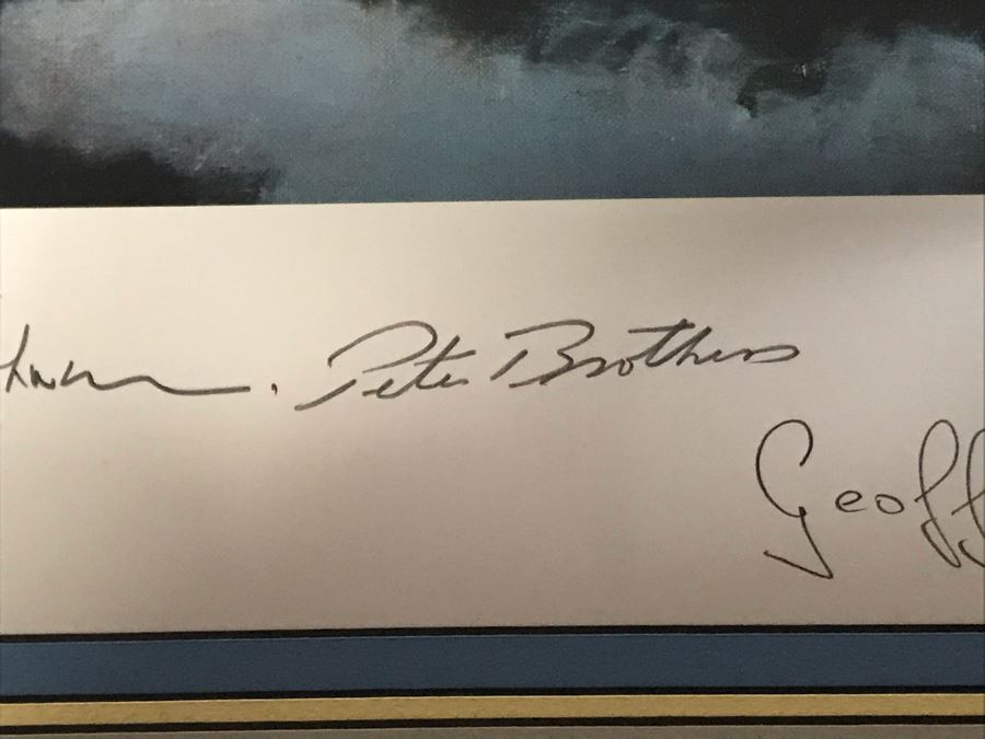 Robert Taylor L.E. Print Titled 'Eagles High' No. 189 Of 1000 Signed By Artist And Signed By Six Famous Fighter Pilots RAF: Johnnie Johnson, Pete Brothers, Geoffrey Page - Luftwaffe: Adolf Galland, Gunther Rall, Johannes Steinhoff 33 X 24 - See Photos [Photo 17]