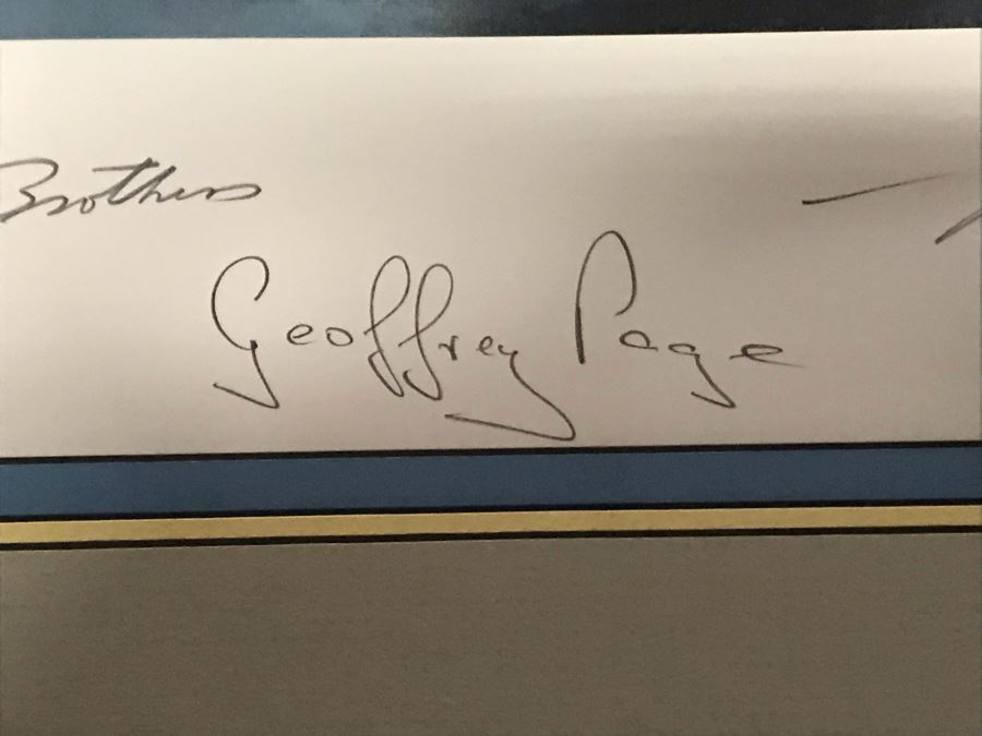 Robert Taylor L.E. Print Titled 'Eagles High' No. 189 Of 1000 Signed By Artist And Signed By Six Famous Fighter Pilots RAF: Johnnie Johnson, Pete Brothers, Geoffrey Page - Luftwaffe: Adolf Galland, Gunther Rall, Johannes Steinhoff 33 X 24 - See Photos [Photo 16]