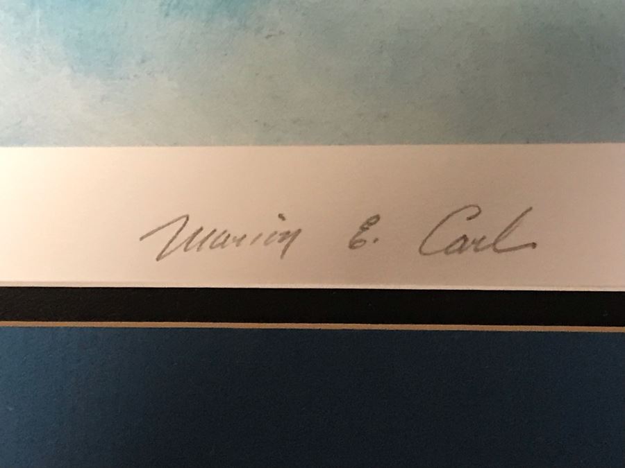 William S. Phillips Limited Edition Print Titled 'Those Clouds Won't Help You Now' No. 217 Of 650 Corsair Plane Signed By Artist And Signed By Marine Fighter Major Marion E. Carl 26 X 21 [Photo 13]