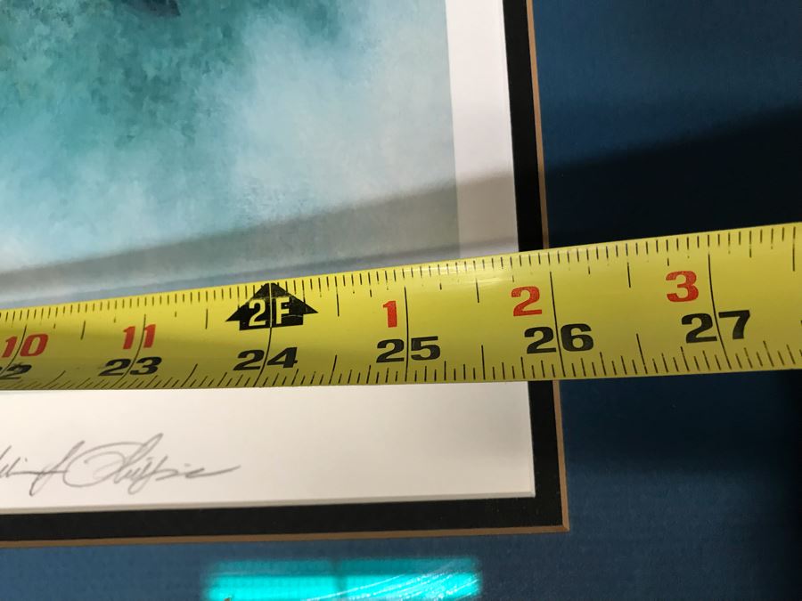 William S. Phillips Limited Edition Print Titled 'Those Clouds Won't Help You Now' No. 217 Of 650 Corsair Plane Signed By Artist And Signed By Marine Fighter Major Marion E. Carl 26 X 21 [Photo 22]