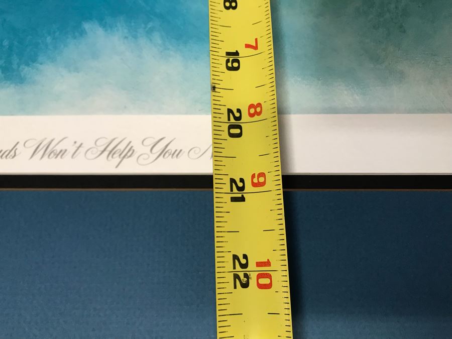 William S. Phillips Limited Edition Print Titled 'Those Clouds Won't Help You Now' No. 217 Of 650 Corsair Plane Signed By Artist And Signed By Marine Fighter Major Marion E. Carl 26 X 21 [Photo 23]