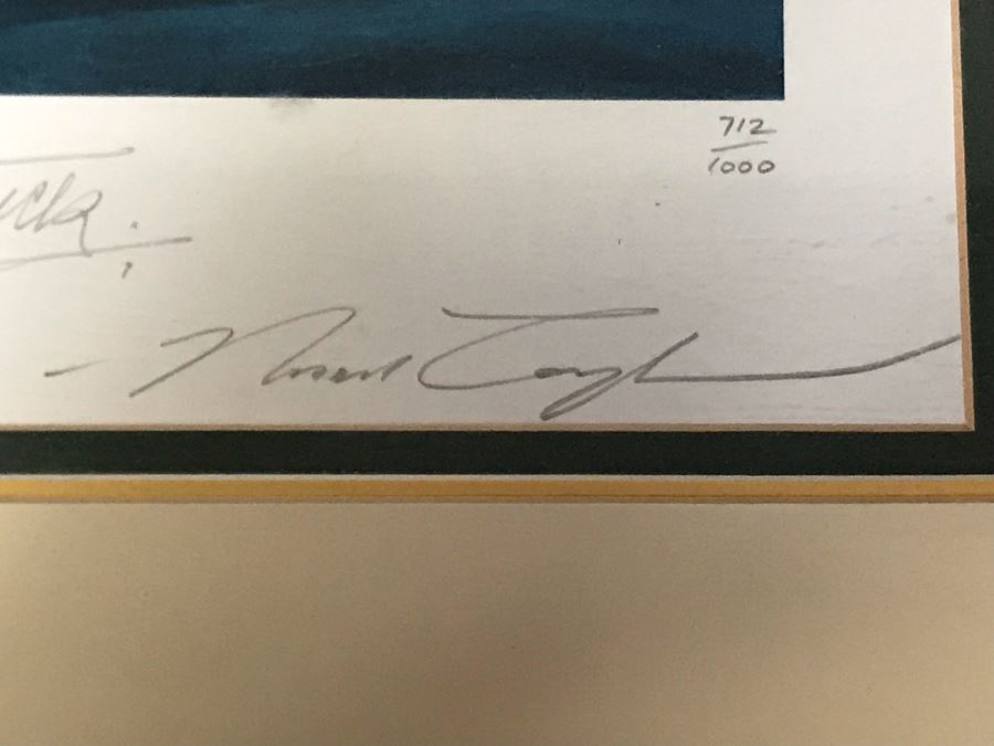 Robert Taylor Limited Edition Print Titled 'Return Of The Few' No. 712 Of 1000 Corsair Plane Signed By Artist And Signed By WWII Fighter Pilots: Alan Deere, Johnnie Johnson, Bob Stanford-Tuck, Peter Townsend 23.5 X 17.5 [Photo 12]