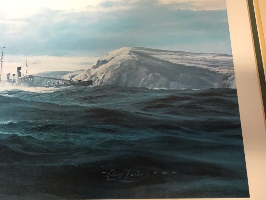 Robert Taylor Limited Edition Print Titled 'Return Of The Few' No. 712 Of 1000 Corsair Plane Signed By Artist And Signed By WWII Fighter Pilots: Alan Deere, Johnnie Johnson, Bob Stanford-Tuck, Peter Townsend 23.5 X 17.5 [Photo 9]