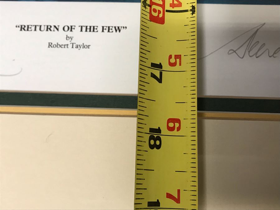 Robert Taylor Limited Edition Print Titled 'Return Of The Few' No. 712 Of 1000 Corsair Plane Signed By Artist And Signed By WWII Fighter Pilots: Alan Deere, Johnnie Johnson, Bob Stanford-Tuck, Peter Townsend 23.5 X 17.5 [Photo 22]