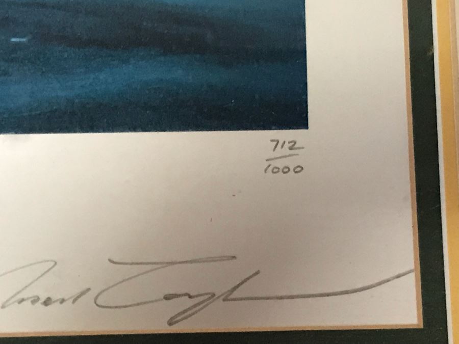 Robert Taylor Limited Edition Print Titled 'Return Of The Few' No. 712 Of 1000 Corsair Plane Signed By Artist And Signed By WWII Fighter Pilots: Alan Deere, Johnnie Johnson, Bob Stanford-Tuck, Peter Townsend 23.5 X 17.5 [Photo 11]
