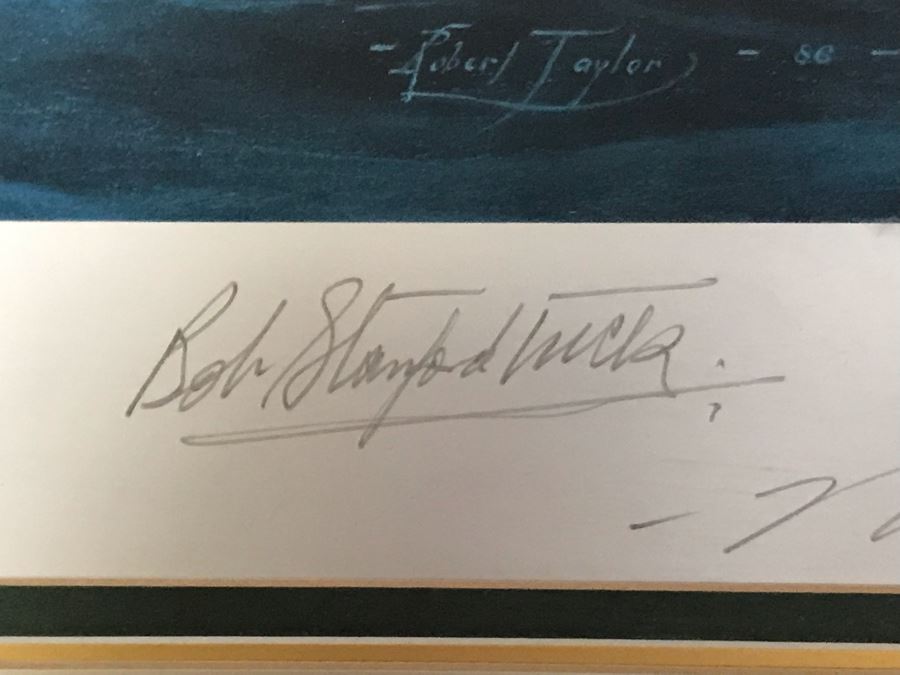 Robert Taylor Limited Edition Print Titled 'Return Of The Few' No. 712 Of 1000 Corsair Plane Signed By Artist And Signed By WWII Fighter Pilots: Alan Deere, Johnnie Johnson, Bob Stanford-Tuck, Peter Townsend 23.5 X 17.5 [Photo 13]