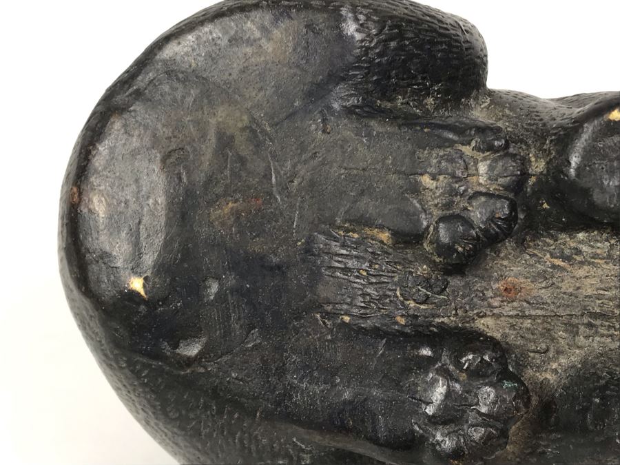 Solid Bronze Cat Sculpture - No Signature Found 6.5W X 4D X 5H [Photo 15]