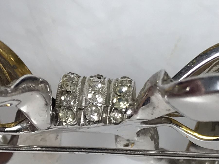 Metal Tree Motif Bowls With Various Costume Jewelry Including Mazer Brooch - See Photos [Photo 17]