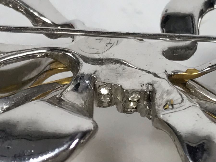 Metal Tree Motif Bowls With Various Costume Jewelry Including Mazer Brooch - See Photos [Photo 15]